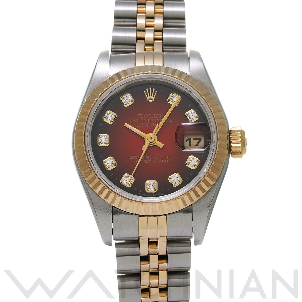 ロレックス デイトジャスト 79173G チェリー・グラデーション/ダイヤモンド レディース 時計 【中古】【wristwatch】