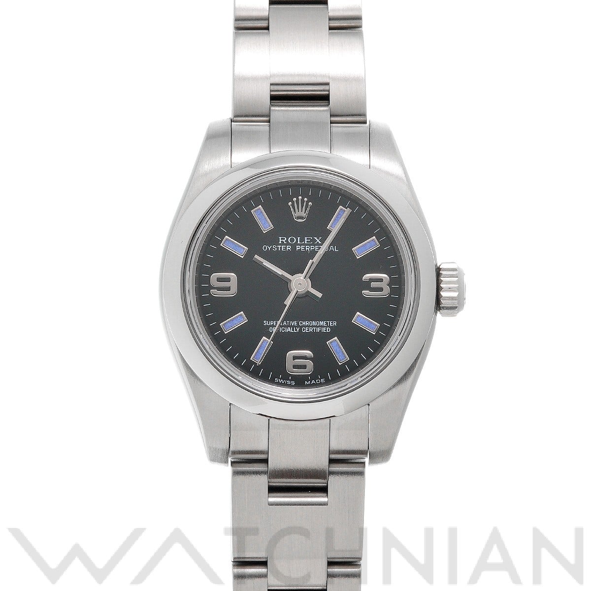 オイスターパーペチュアル 26 176200 M番(2007年頃製造) ブラック ロレックス ROLEX レディース 【中古】