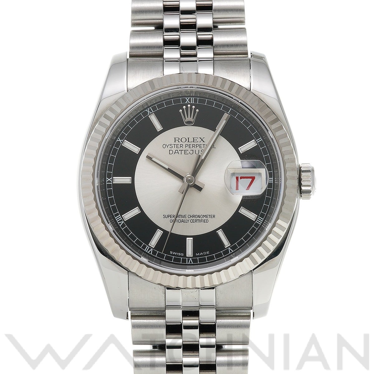 ロレックス デイトジャスト 36 116234 シルバー/ブラック メンズ 時計 【中古】【wristwatch】