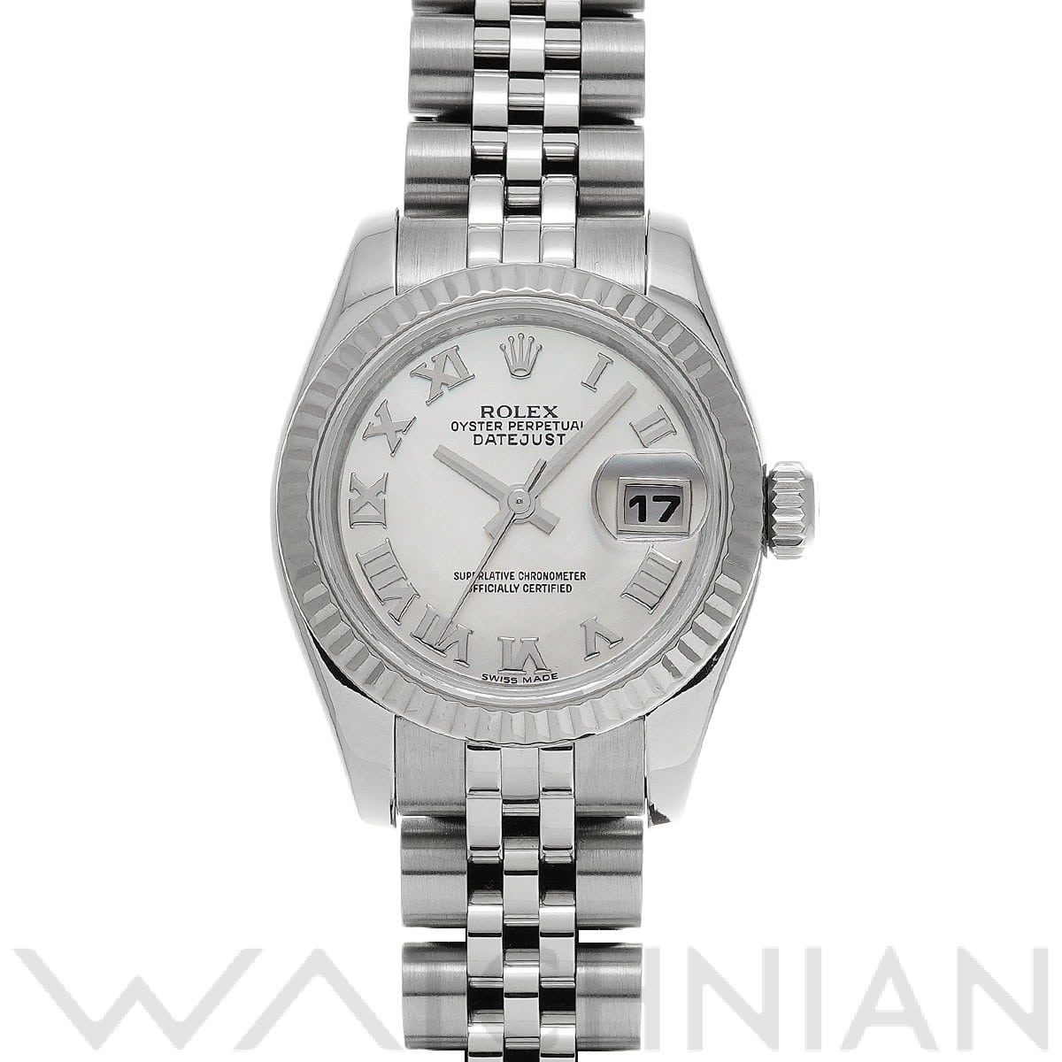 ロレックス レディ デイトジャスト 26 179174NR ホワイトシェル レディース 時計 【中古】【wristwatch】