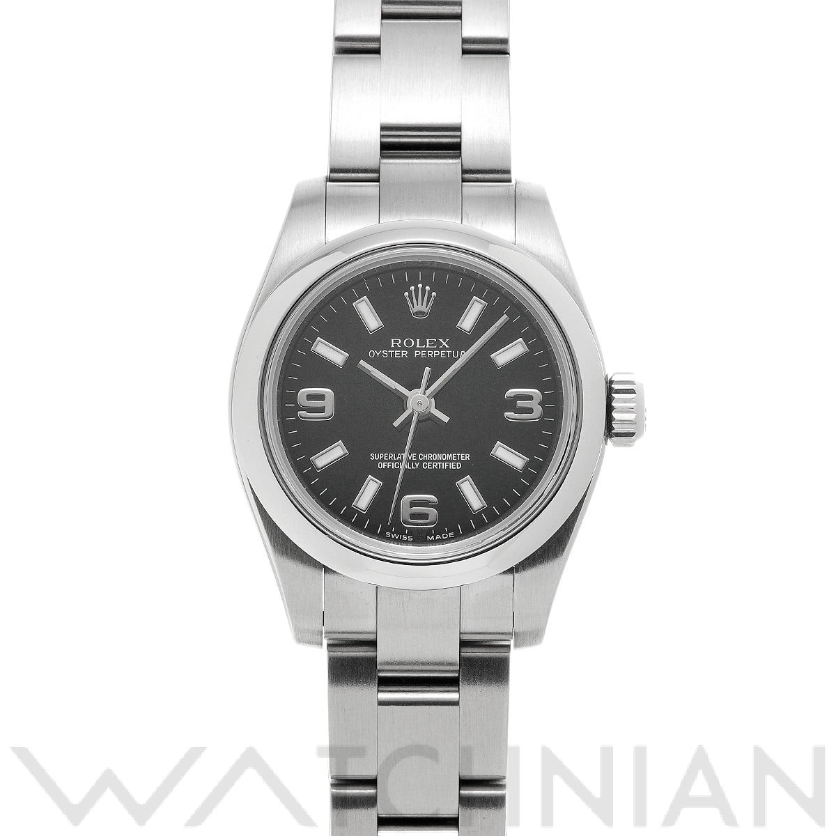 オイスターパーペチュアル 26 176200 Z番(2006年頃製造) ブラック ロレックス ROLEX レディース 【中古】