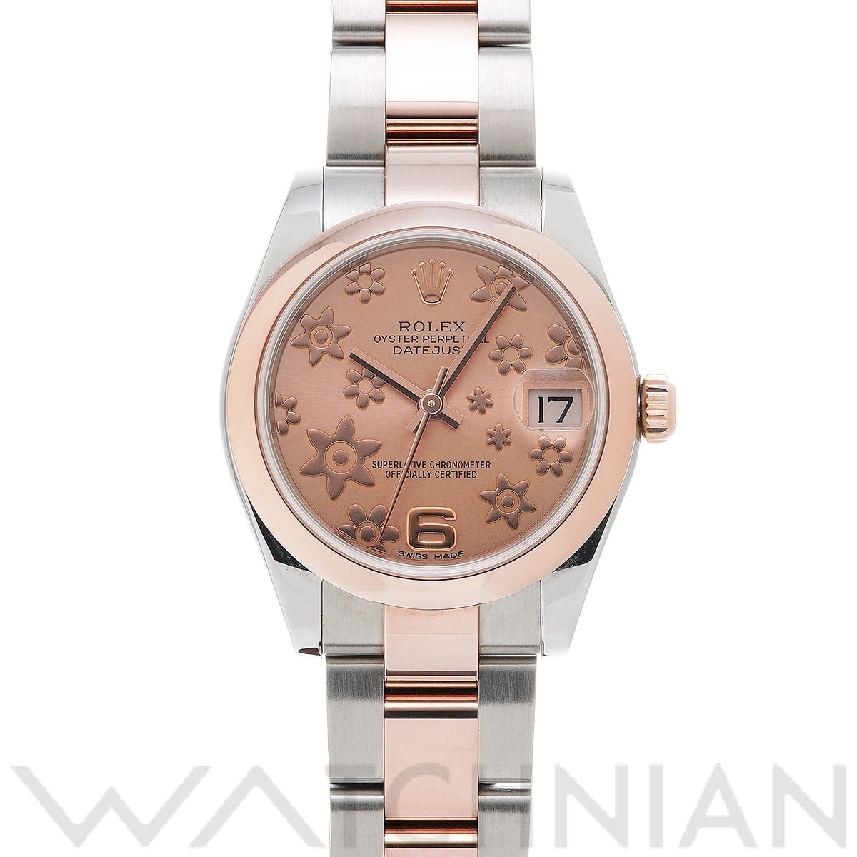 ロレックス デイトジャスト 31 178241 ピンクフラワー ユニセックス 時計 【中古】【wristwatch】