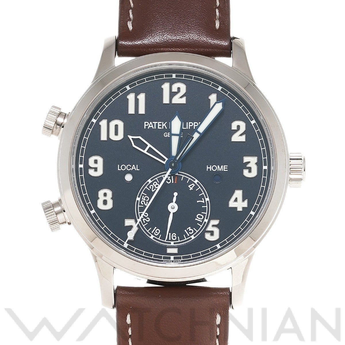 カラトラバ パイロット トラベルタイム 5524G-001 ブルー パテック フィリップ PATEK PHILIPPE メンズ 【中古】