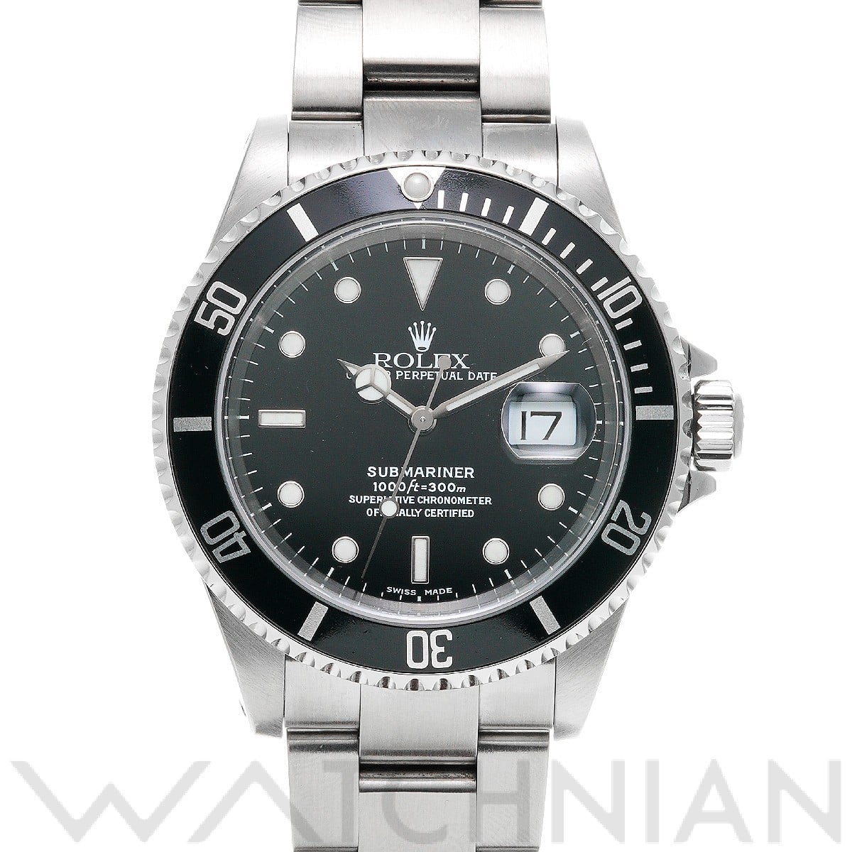 サブマリーナ デイト 16610 P番(2000年頃製造) ブラック ロレックス ROLEX メンズ 【中古】