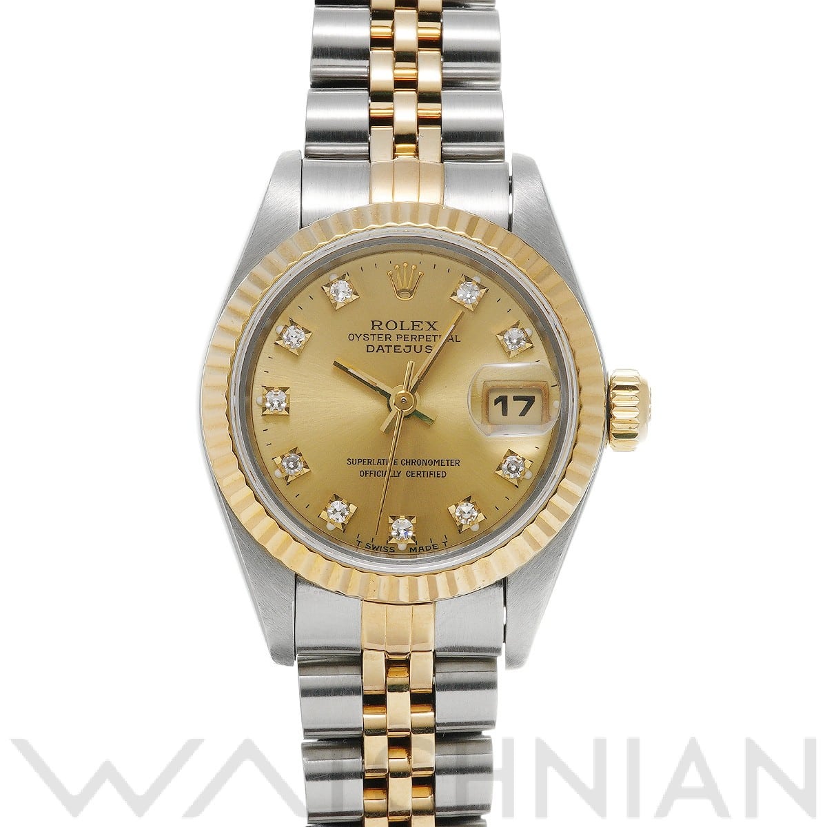 デイトジャスト 69173G S番(1994年頃製造) シャンパン/ダイヤモンド ロレックス ROLEX レディース 【中古】