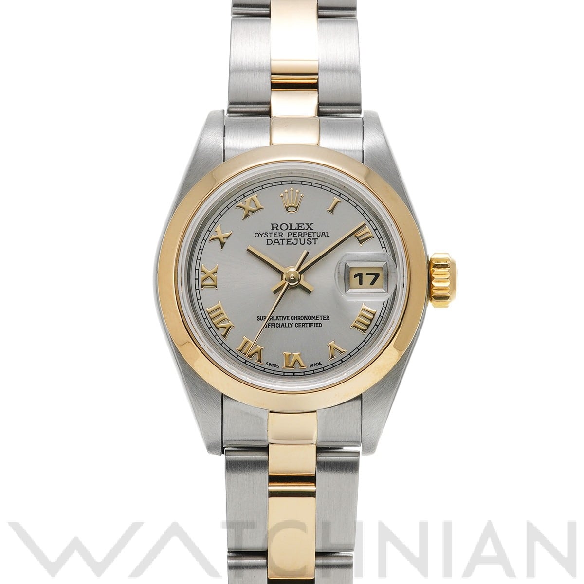 ロレックス デイトジャスト 26 79163 グレー レディース 時計 【中古】【wristwatch】