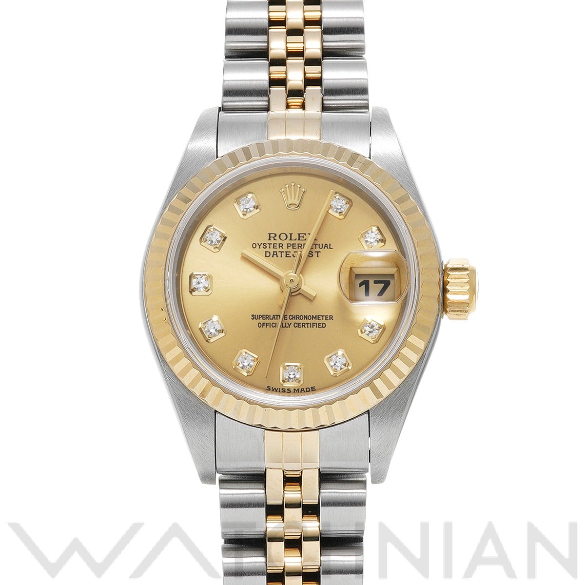 ロレックス デイトジャスト 26 79173G シャンパン/ダイヤモンド レディース 時計 【中古】【wristwatch】
