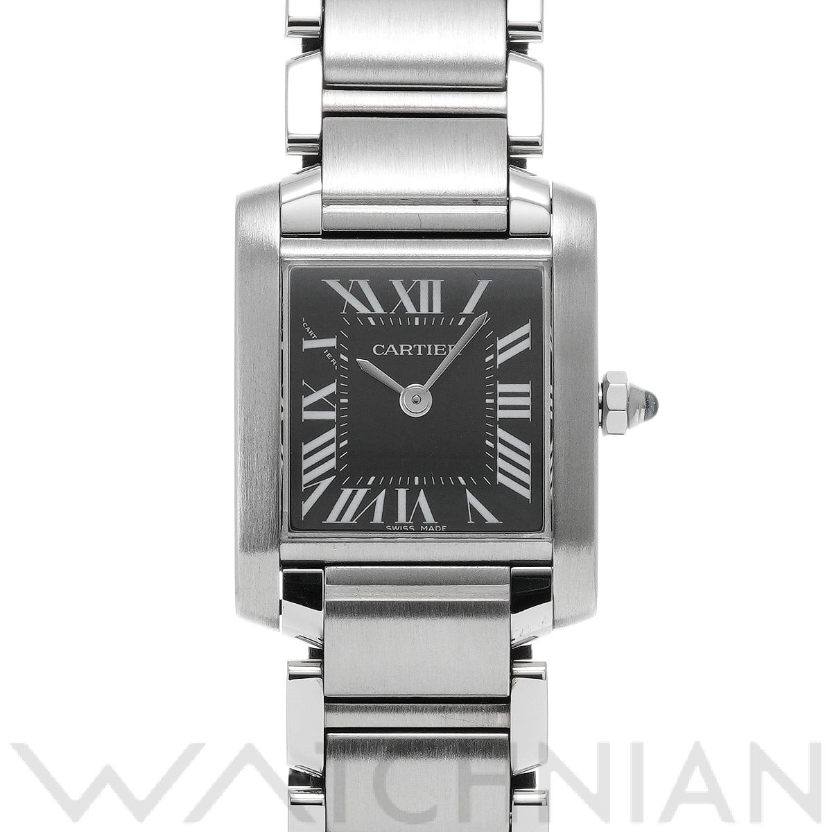 カルティエ / CARTIER タンク フランセーズ SM W51026Q3 ブラック レディース 時計 【中古】【wristwatch】