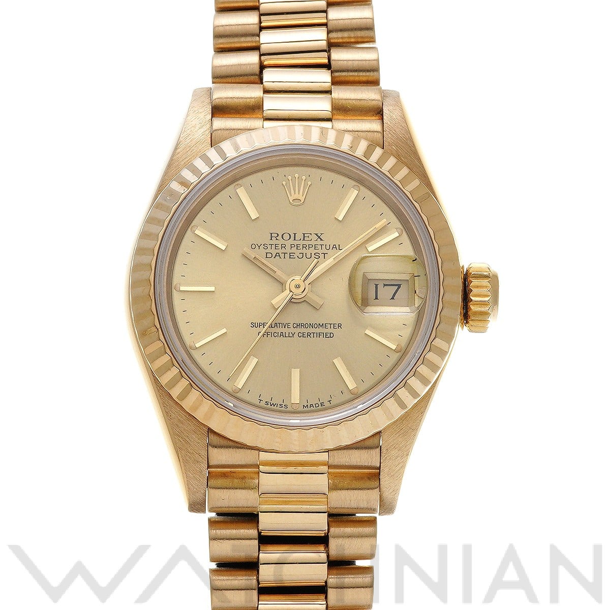 ロレックス デイトジャスト 69178 シャンパン レディース 時計 【中古】【wristwatch】