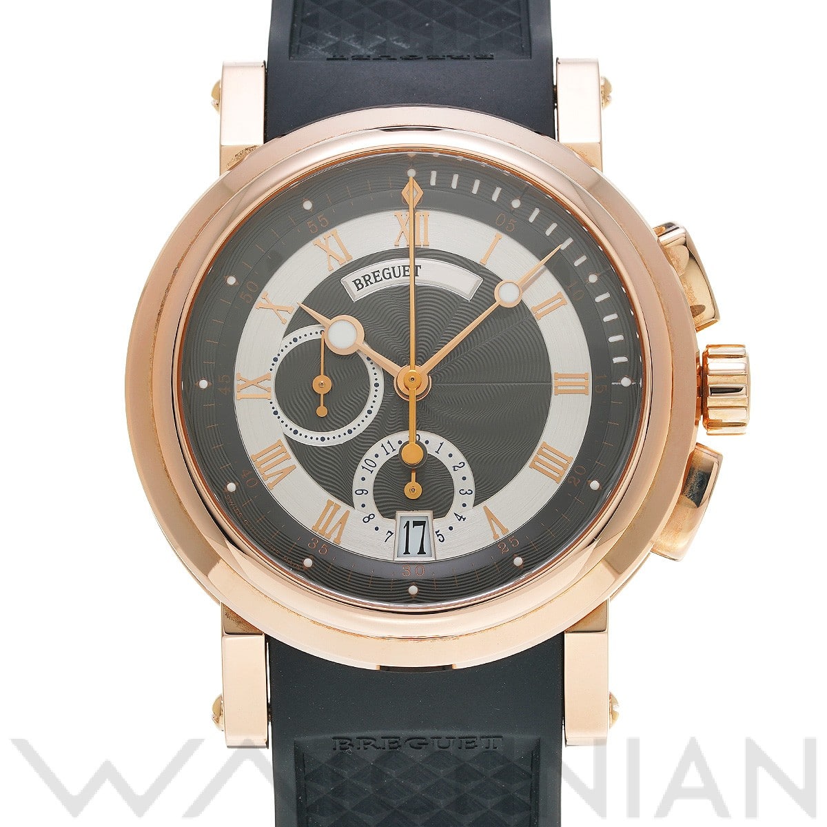 ブレゲ マリーンII クロノグラフ 5827BR/Z2/5ZU グレー/シルバー メンズ 時計 【中古】【wristwatch】