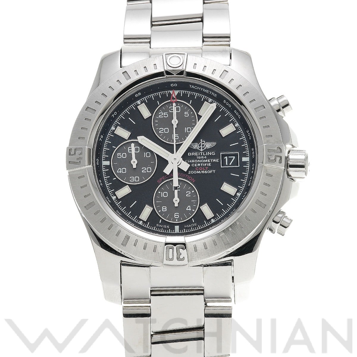 ブライトリング / BREITLING コルト クロノグラフ オートマチック ジャパンリミテッド A133882A/BF72 ブラック メンズ 時計 【中古】【wristwatch】