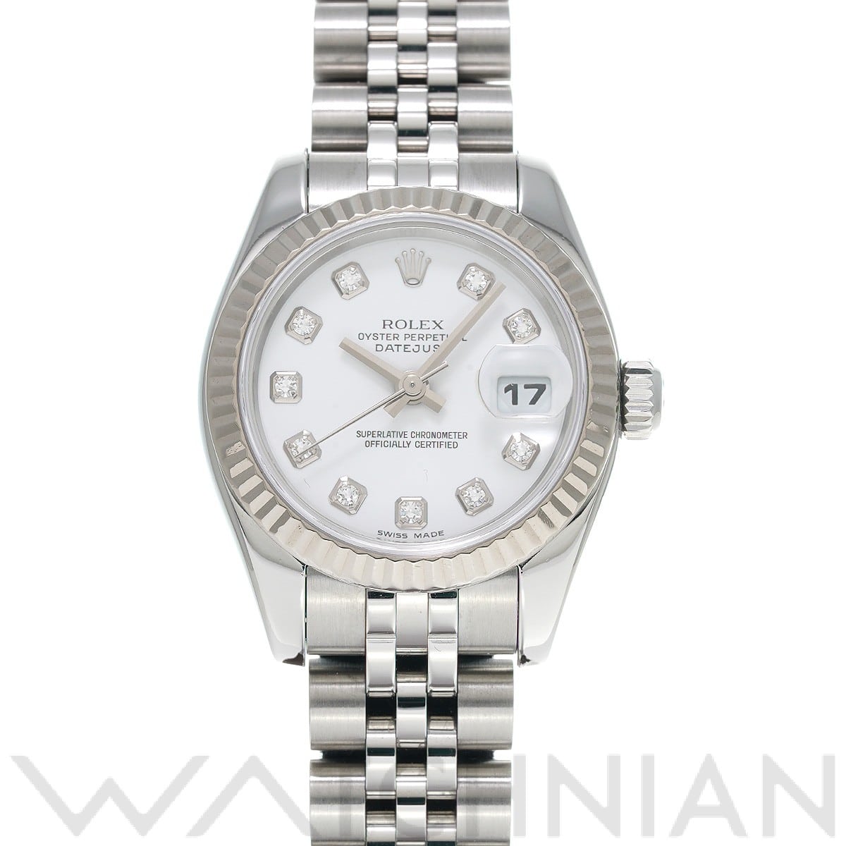 ロレックス レディ デイトジャスト 26 179174G ホワイト/ダイヤモンド レディース 時計 【中古】【wristwatch】