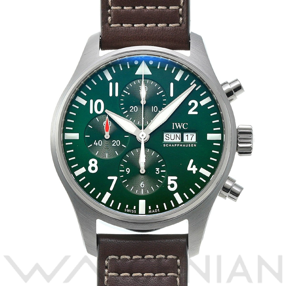 IWC パイロットウォッチ クロノグラフ レーシンググリーン IW377726 グリーン メンズ 時計 【中古】【wristwatch】