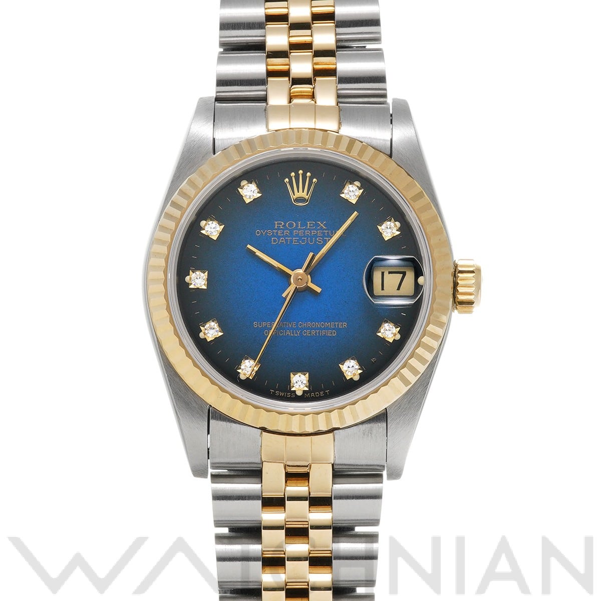 デイトジャスト 31 68273G S番(1994年頃製造) ブルー・グラデーション/ダイヤモンド ロレックス ROLEX ユニセックス 【中古】