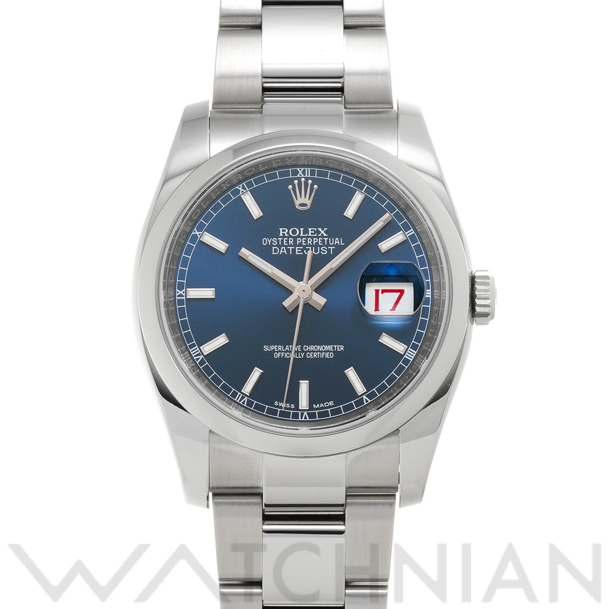 ロレックス デイトジャスト 36 116200 ブルー メンズ 時計 【中古】【wristwatch】