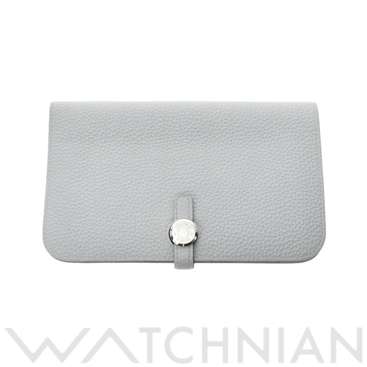 エルメス ドゴンGM ブルーグラシエ/パラジウム金具 トゴ レディース 財布 【中古】【purse】