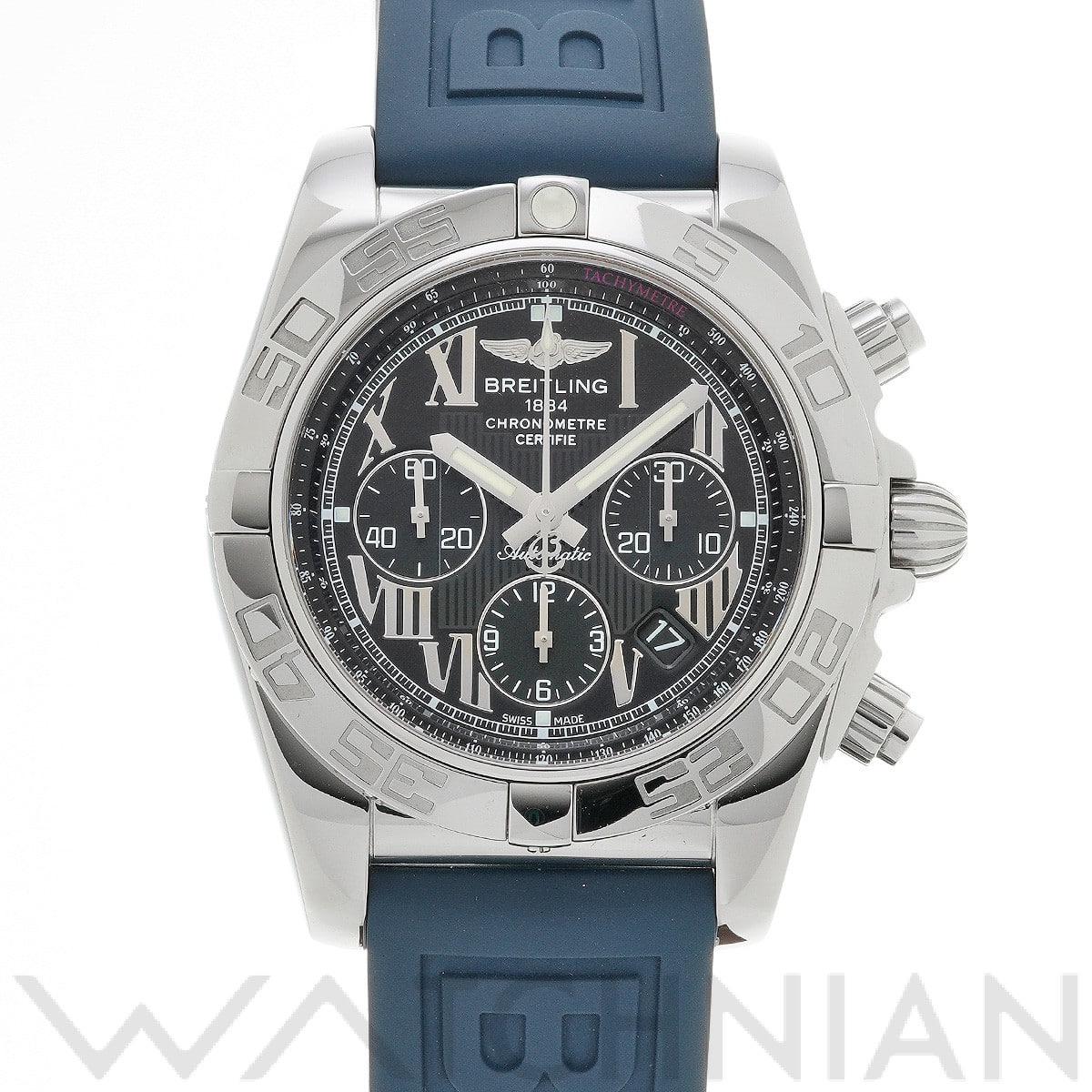 クロノマット 44 A011B56PA ブラック ブライトリング BREITLING メンズ 【中古】