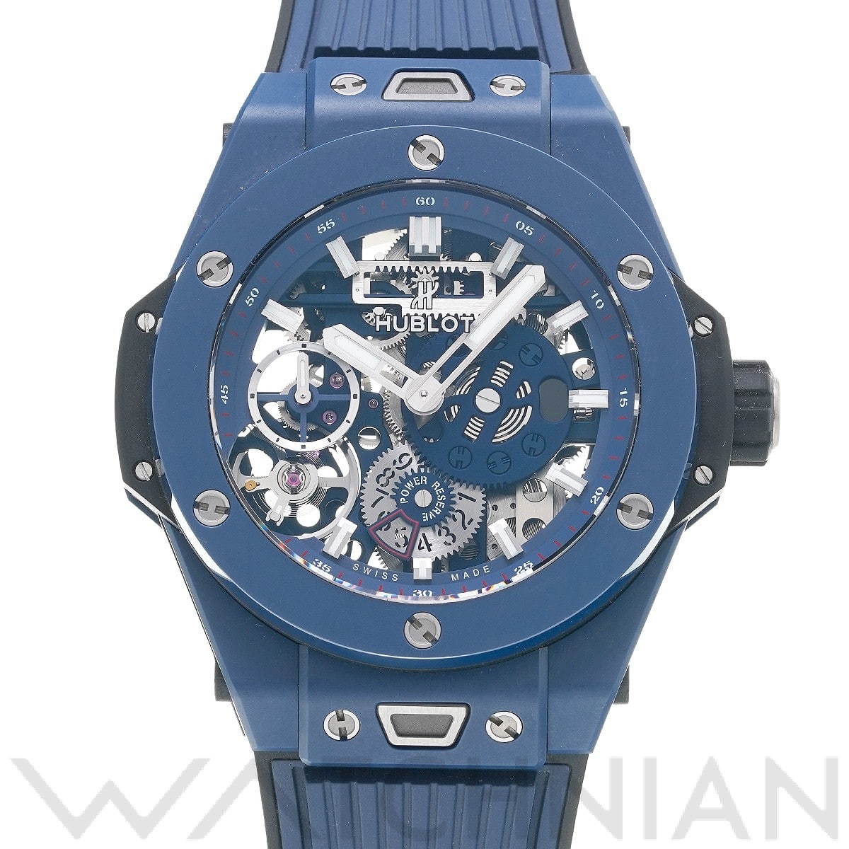 ビッグバン メカ-10 ブルーセラミック 414.EX.5123.RX マットブルー/スケルトン ウブロ HUBLOT メンズ 【中古】