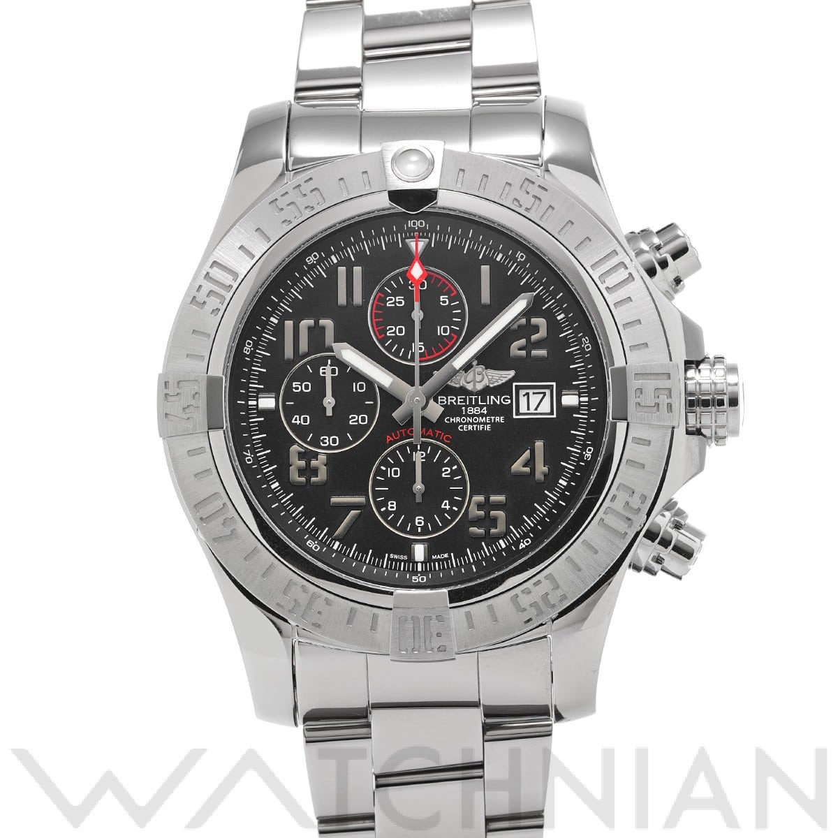 ブライトリング / BREITLING スーパーアベンジャーII A13371111/BC28 ブラック メンズ 時計 【中古】【wristwatch】