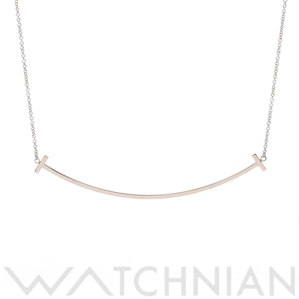 ティファニー Tスマイル ネックレス ラージ シルバー K18ホワイトゴールド WG レディース ジュエリー 【中古】【jewelry】