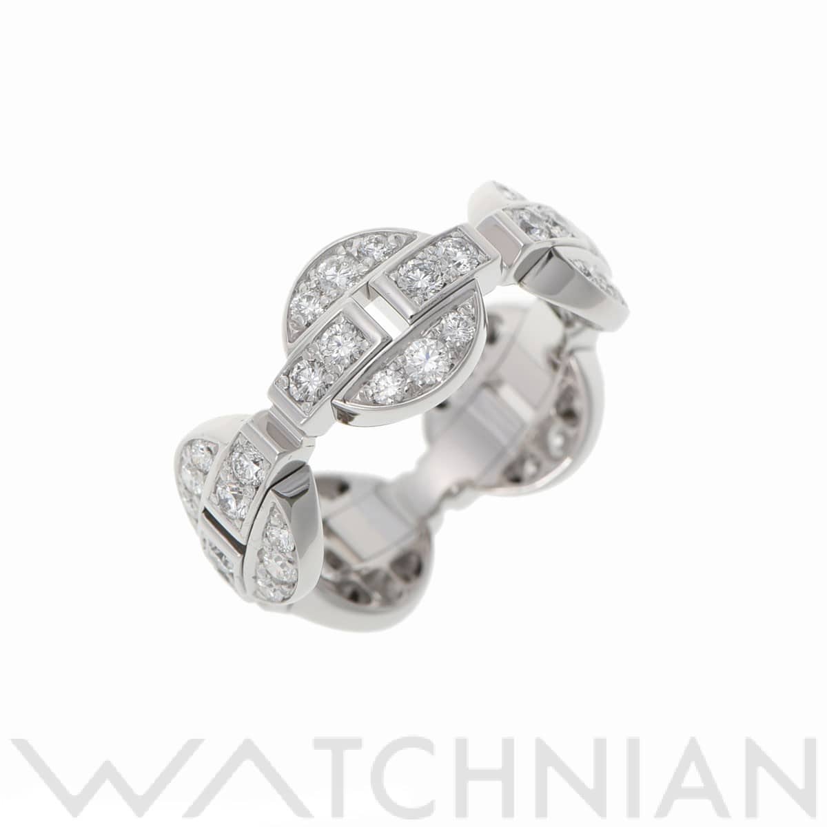 カルティエ イマリアリング フルダイヤ #53 シルバー K18ホワイトゴールド WG レディース ジュエリー 【中古】【jewelry】
