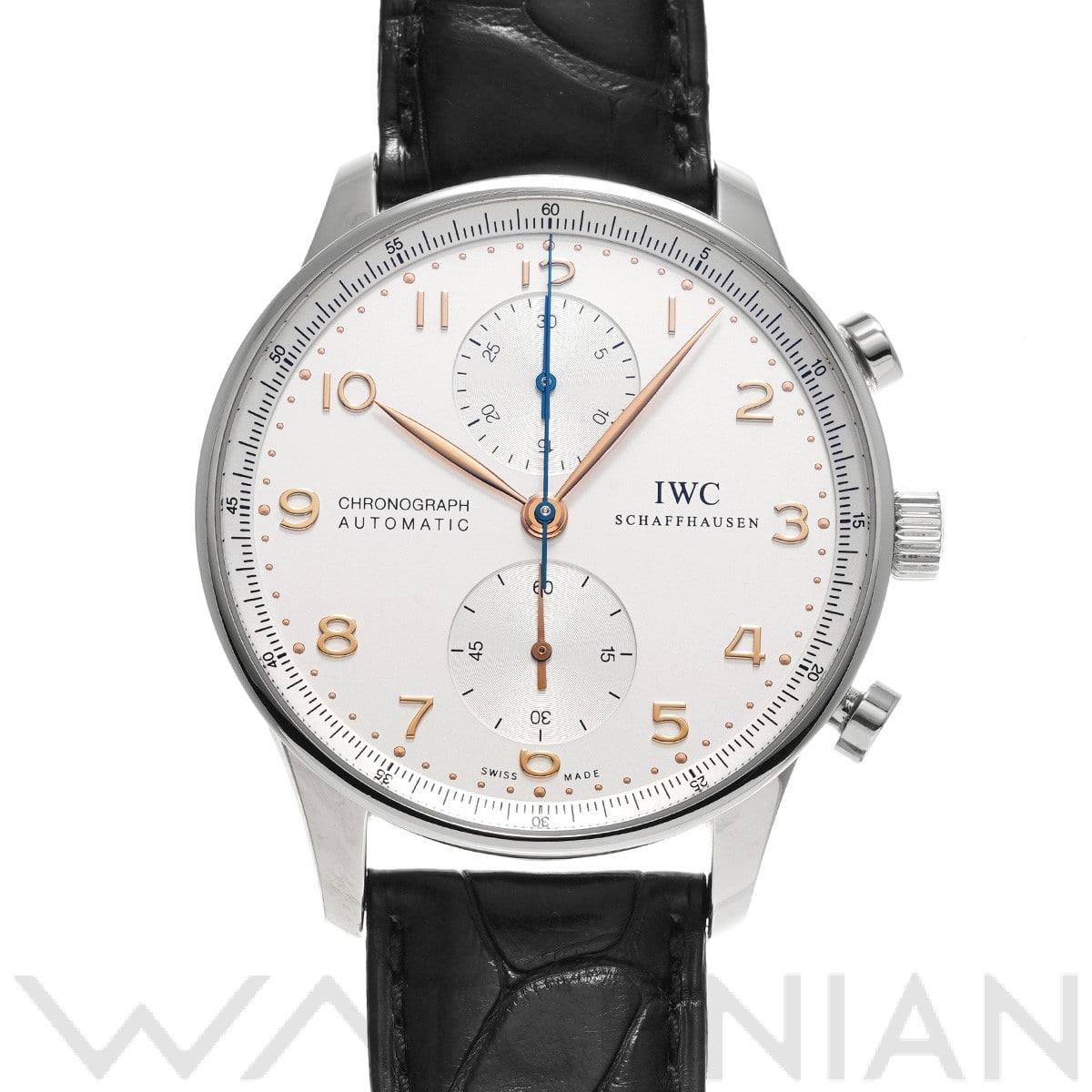 ポルトギーゼ クロノグラフ IW371445 シルバーメッキ インターナショナルウォッチカンパニー IWC メンズ 【中古】