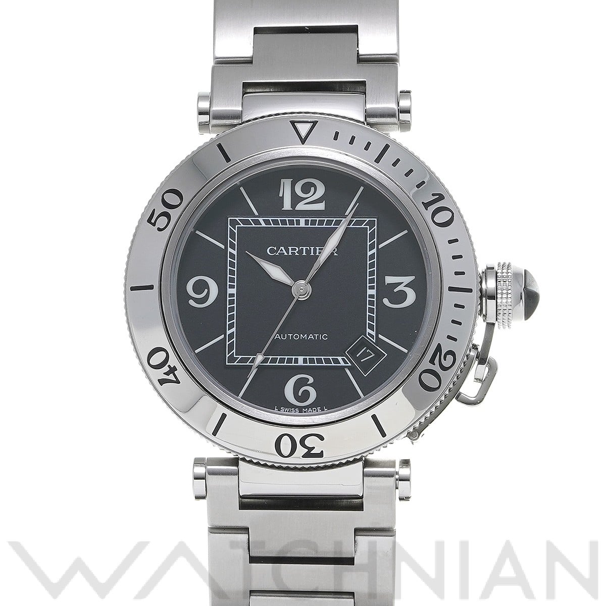 カルティエ / CARTIER パシャ シータイマー W31077M7 ブラック メンズ 時計 【中古】【wristwatch】
