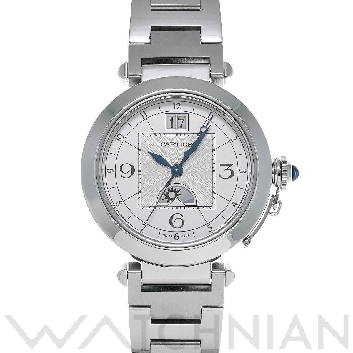 カルティエ / CARTIER パシャ XL ナイト&デイ W31093M7 シルバー メンズ 時計 【中古】【wristwatch】