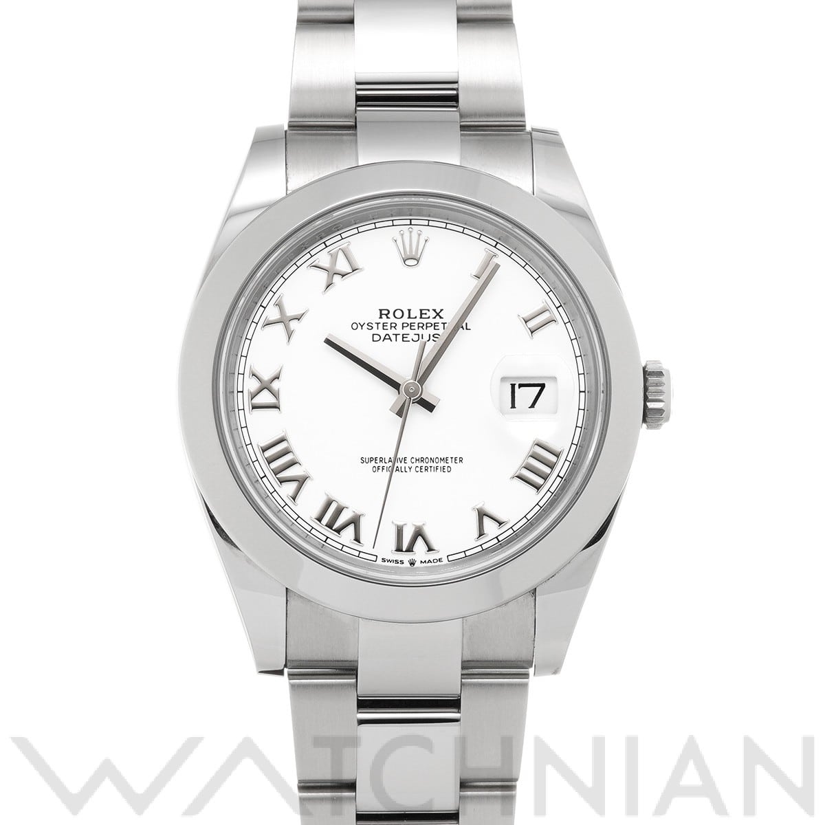 デイトジャスト 41 126300 ランダムシリアル ホワイト ロレックス ROLEX メンズ 【中古】