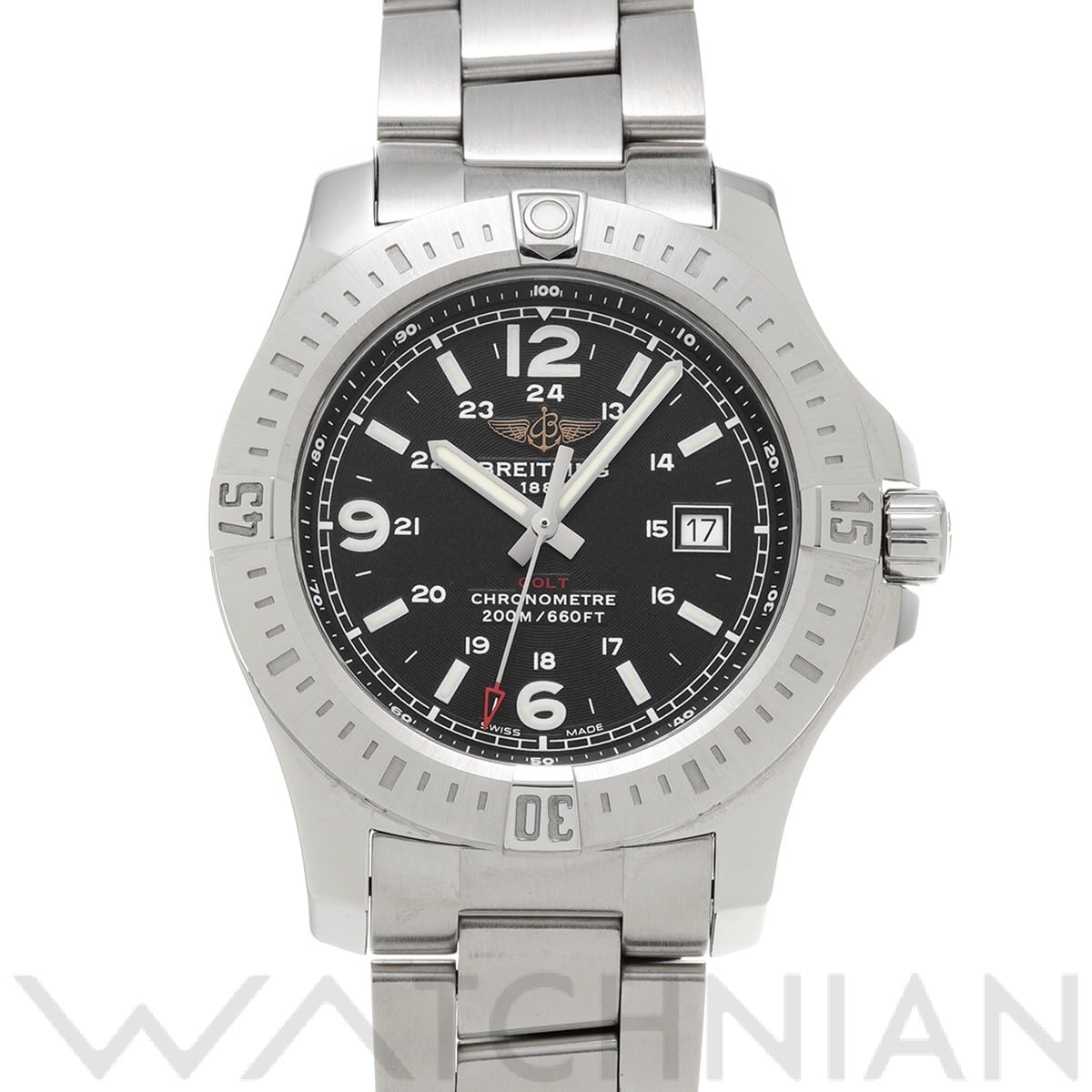 ブライトリング / BREITLING コルト クォーツ A7438811/BD45 ブラック メンズ 時計 【中古】【wristwatch】