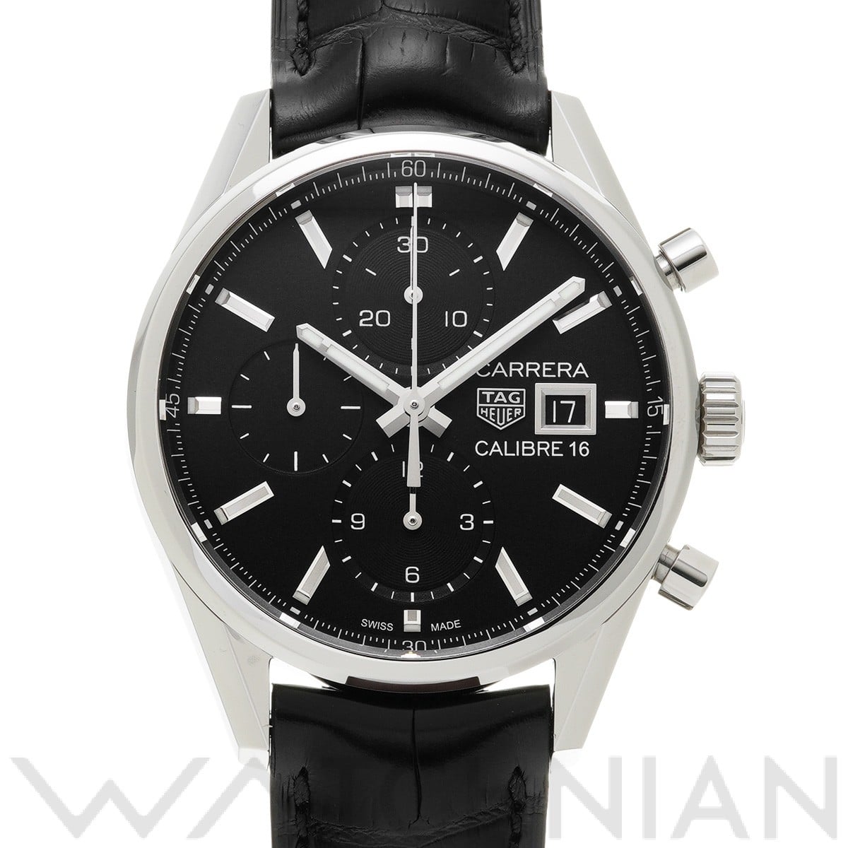 カレラ キャリバー16 クロノグラフ CBK2110.FC6266 ブラック タグ ホイヤー TAG HEUER メンズ 【中古】