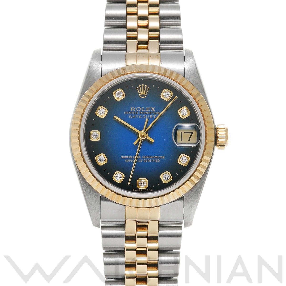 デイトジャスト 31 68273G U番(1998年頃製造) ブルー・グラデーション/ダイヤモンド ロレックス ROLEX ユニセックス 【中古】