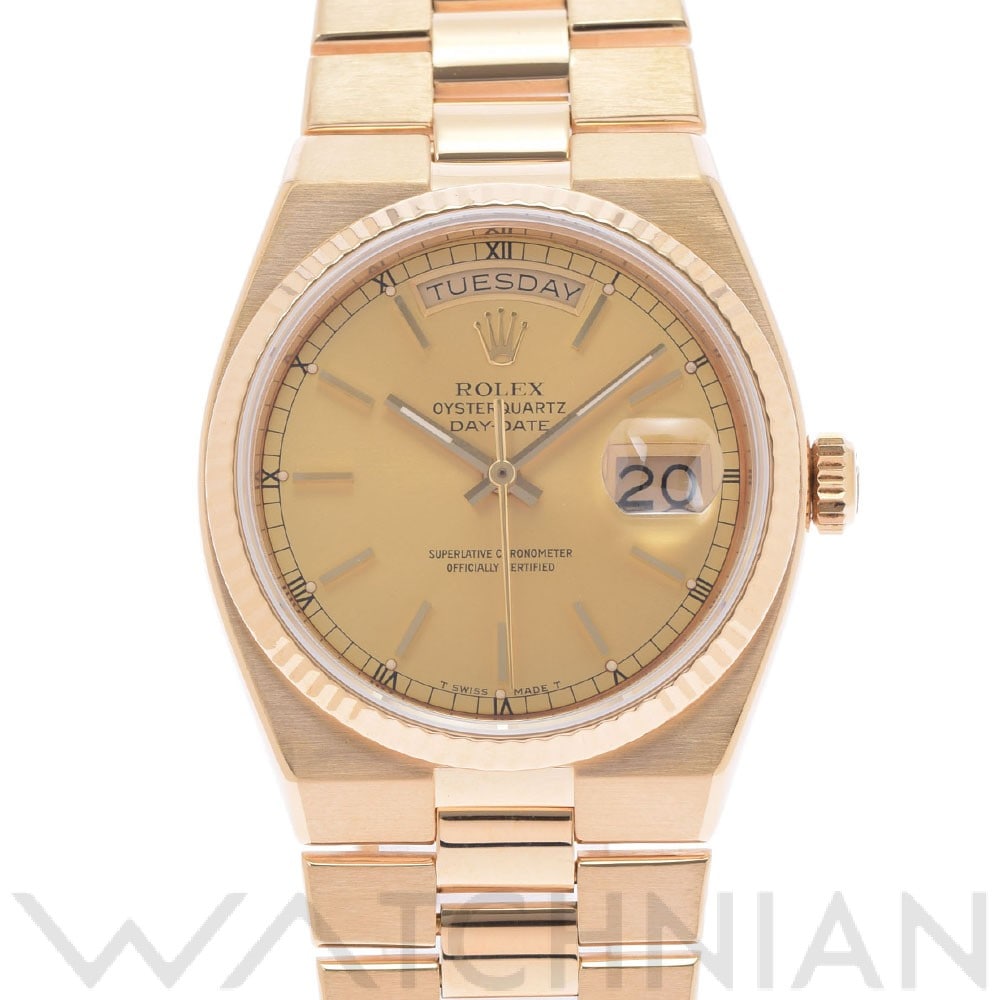 ロレックス オイスタークォーツ デイデイト 19018 シャンパン メンズ 時計 【中古】【wristwatch】