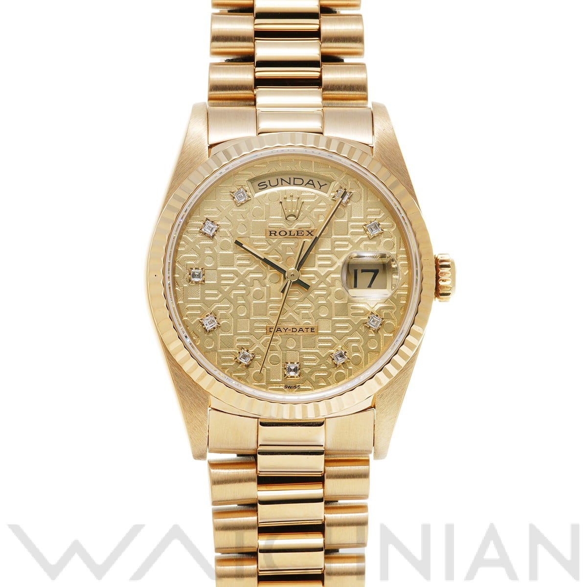 ロレックス / ROLEX デイデイト 36 18238G シャンパンコンピュータ/ダイヤモンド メンズ 時計 【中古】【wristwatch】