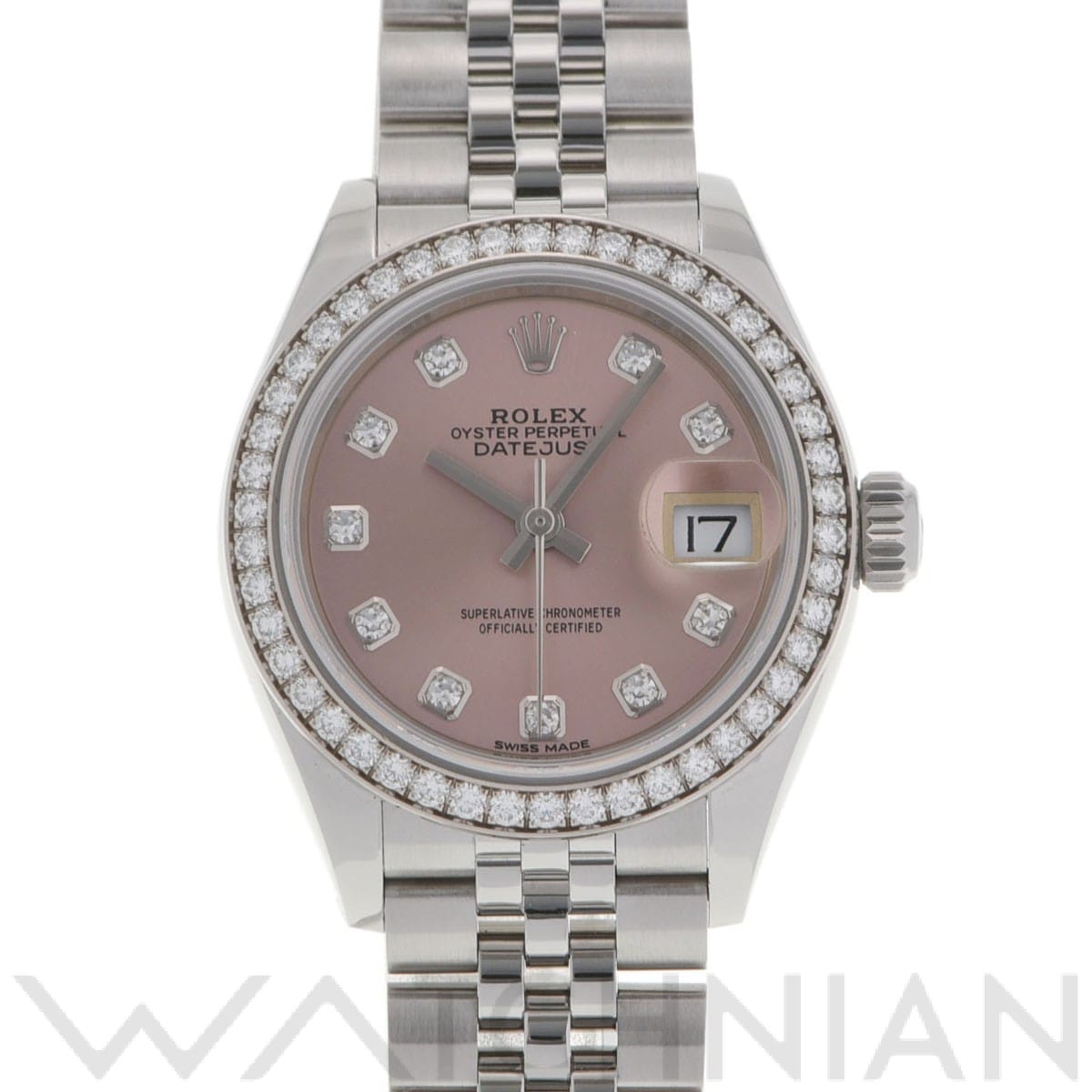 ロレックス レディ デイトジャスト 28 279384RBR ピンク/ダイヤモンド レディース 時計 【中古】【wristwatch】
