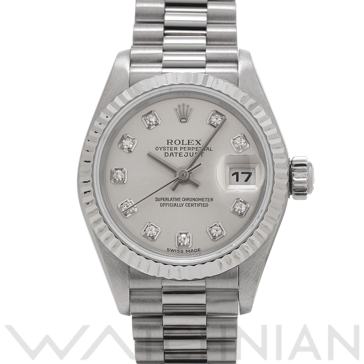 ロレックス デイトジャスト 26 79179G シルバー/ダイヤモンド レディース 時計 【中古】【wristwatch】