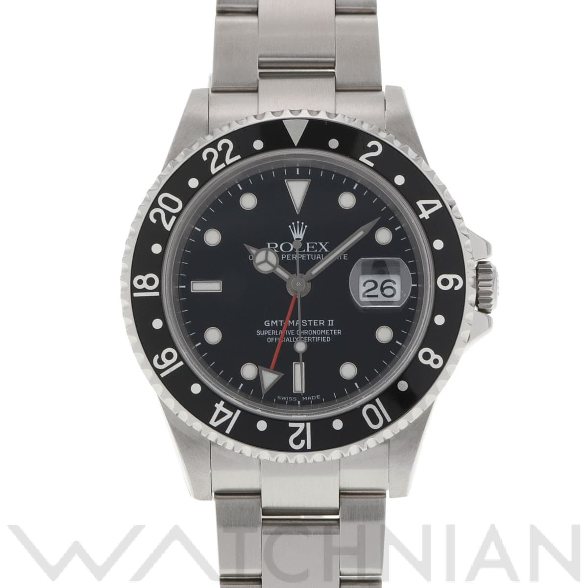 ロレックス GMTマスターII 16710 ブラック メンズ 時計 【中古】【wristwatch】