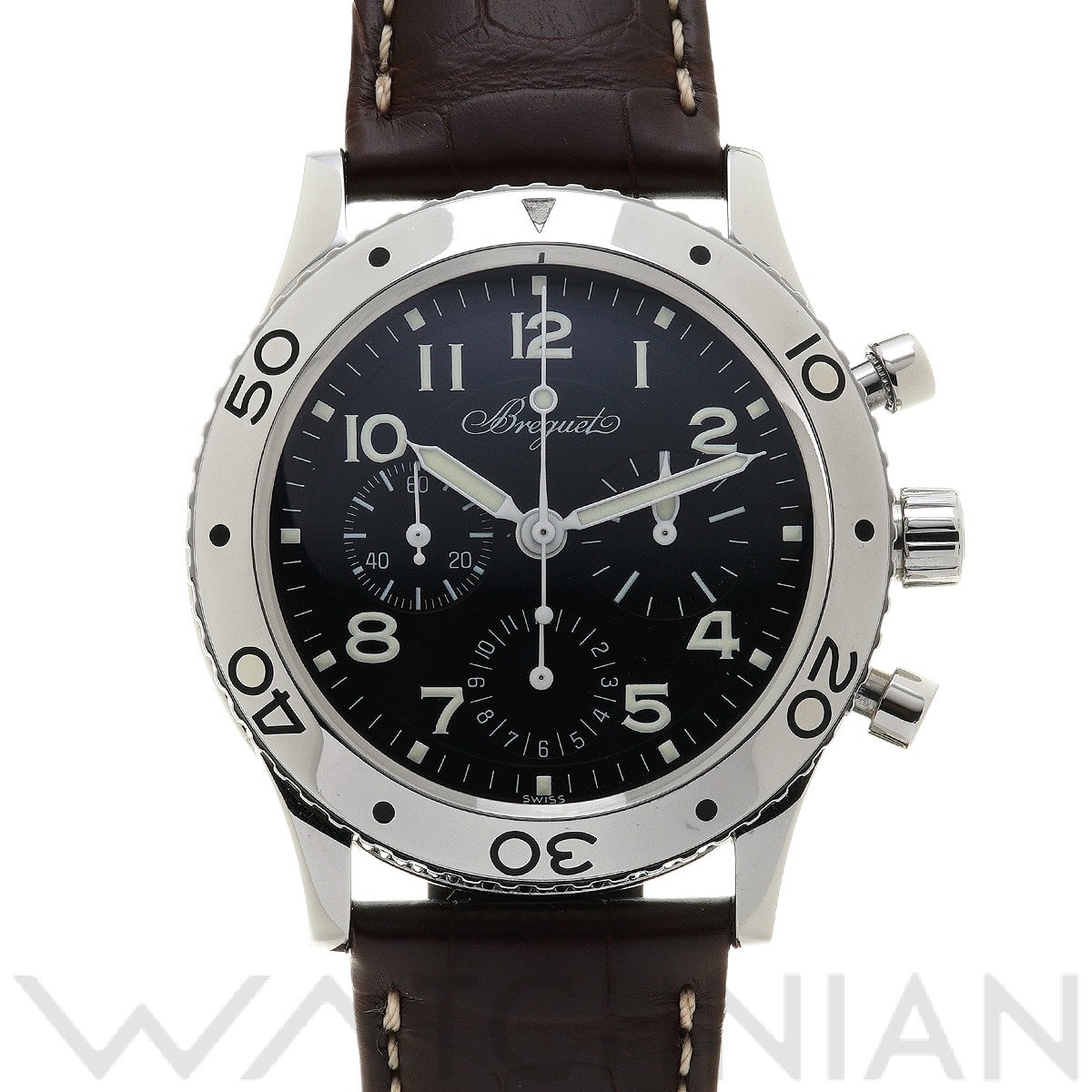 アエロナバル タイプXX 3800ST/92/9W6 ブラック ブレゲ Breguet メンズ 【中古】