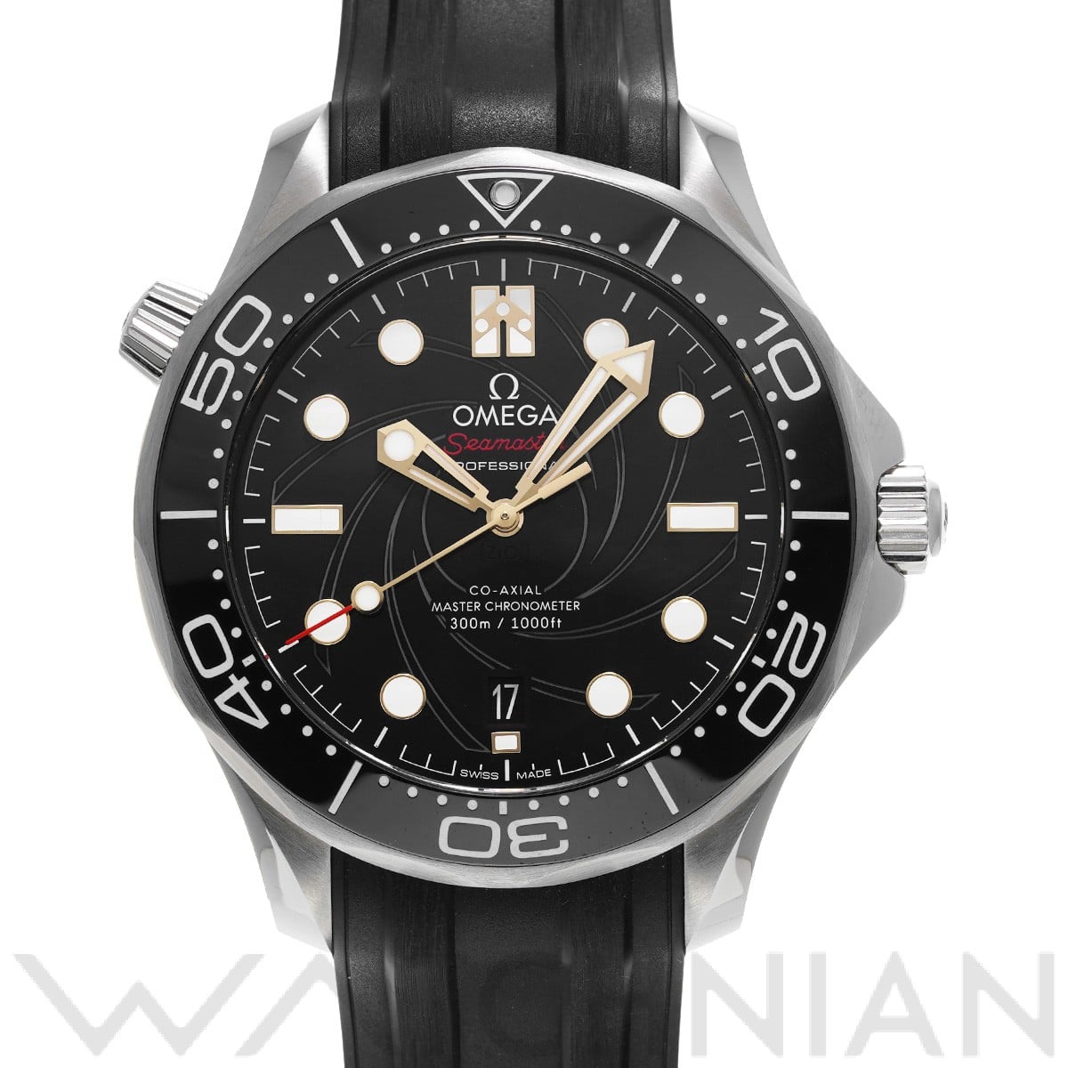 シーマスター ダイバー300 コーアクシャル マスタークロノメーター ジェームズ・ボンド 210.22.42.20.01.004 ブラック オメガ OMEGA メンズ 【中古】