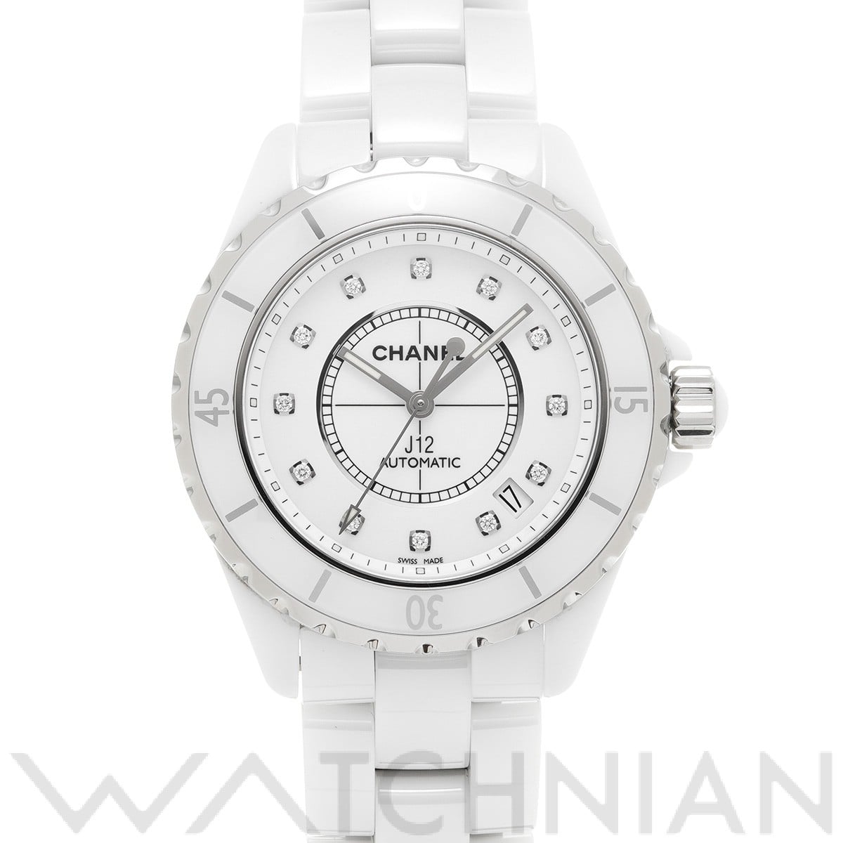 シャネル / CHANEL J12 H1629 ホワイト/ダイヤモンド メンズ 時計 【中古】【wristwatch】