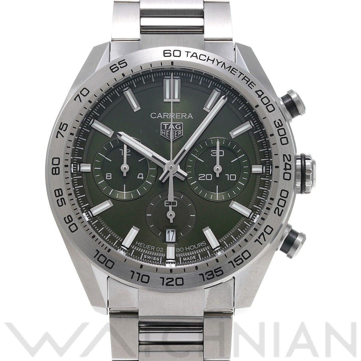 タグ ホイヤー / TAG HEUER カレラ キャリバーホイヤー02 スポーツ クロノグラフ CBN2A10.BA0643 グリーン メンズ 時計 【新品】【wristwatch】