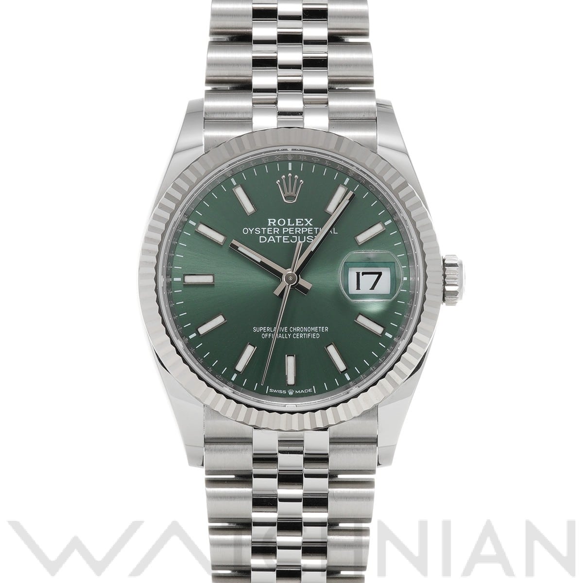 ロレックス デイトジャスト 36 126234 ミントグリーン メンズ 時計 【中古】【wristwatch】