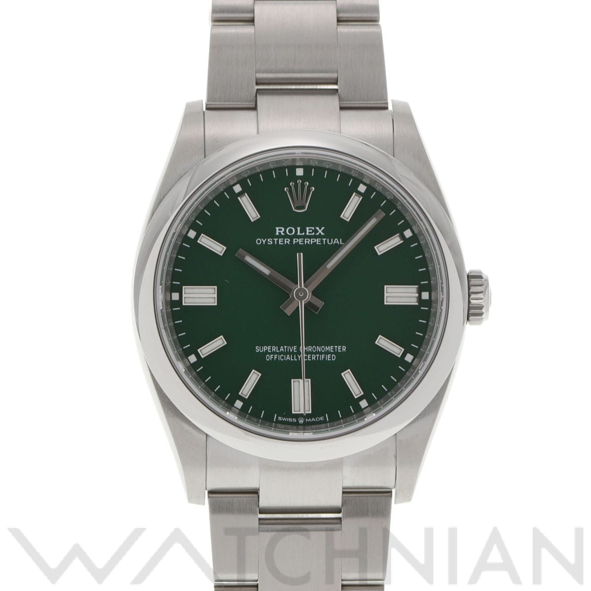 ロレックス オイスターパーペチュアル 36 126000 グリーン メンズ 時計 【中古】【wristwatch】