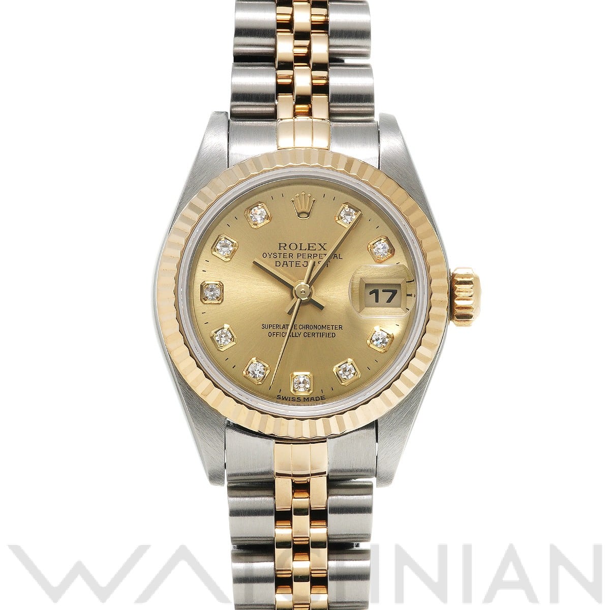 ロレックス デイトジャスト 79173G シャンパン/ダイヤモンド レディース 時計 【中古】【wristwatch】