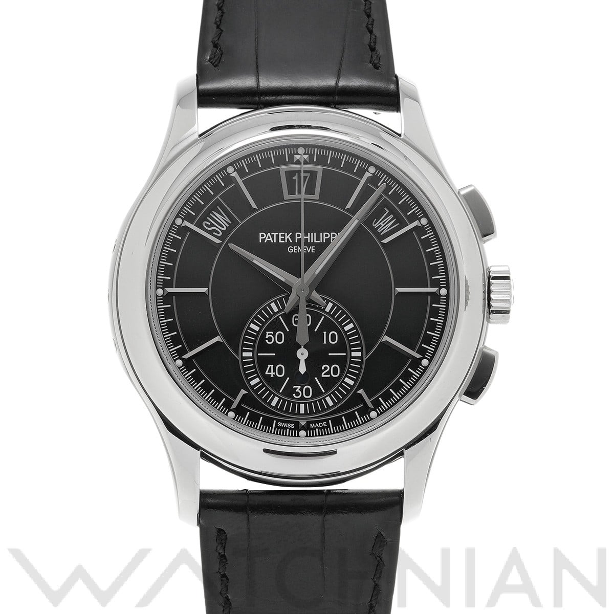 コンプリケーション アニュアルカレンダー クロノグラフ 5905P-010 エボニー・ブラック・ソレイユ パテック フィリップ PATEK PHILIPPE メンズ 【中古】