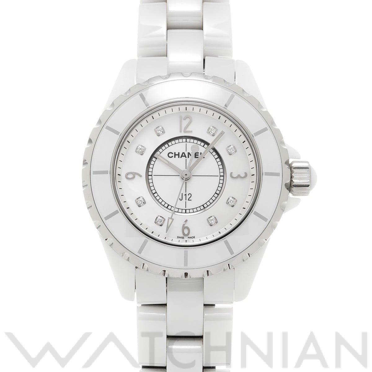 シャネル / CHANEL J12 H2422 ホワイトシェル/ダイヤモンド レディース 時計 【中古】【wristwatch】