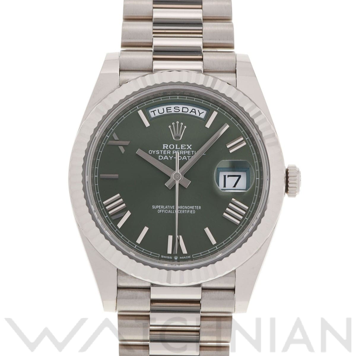 ロレックス デイデイト 40 228239 オリーブグリーン メンズ 時計 【中古】【wristwatch】