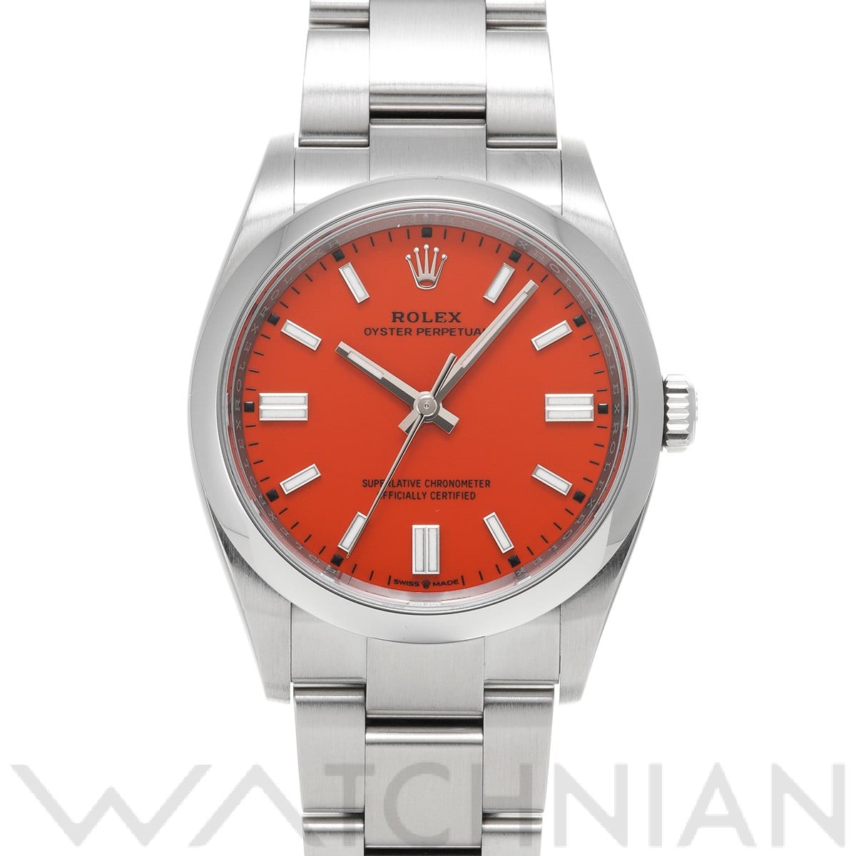 ロレックス オイスターパーペチュアル 36 126000 コーラルレッド メンズ 時計 【中古】【wristwatch】