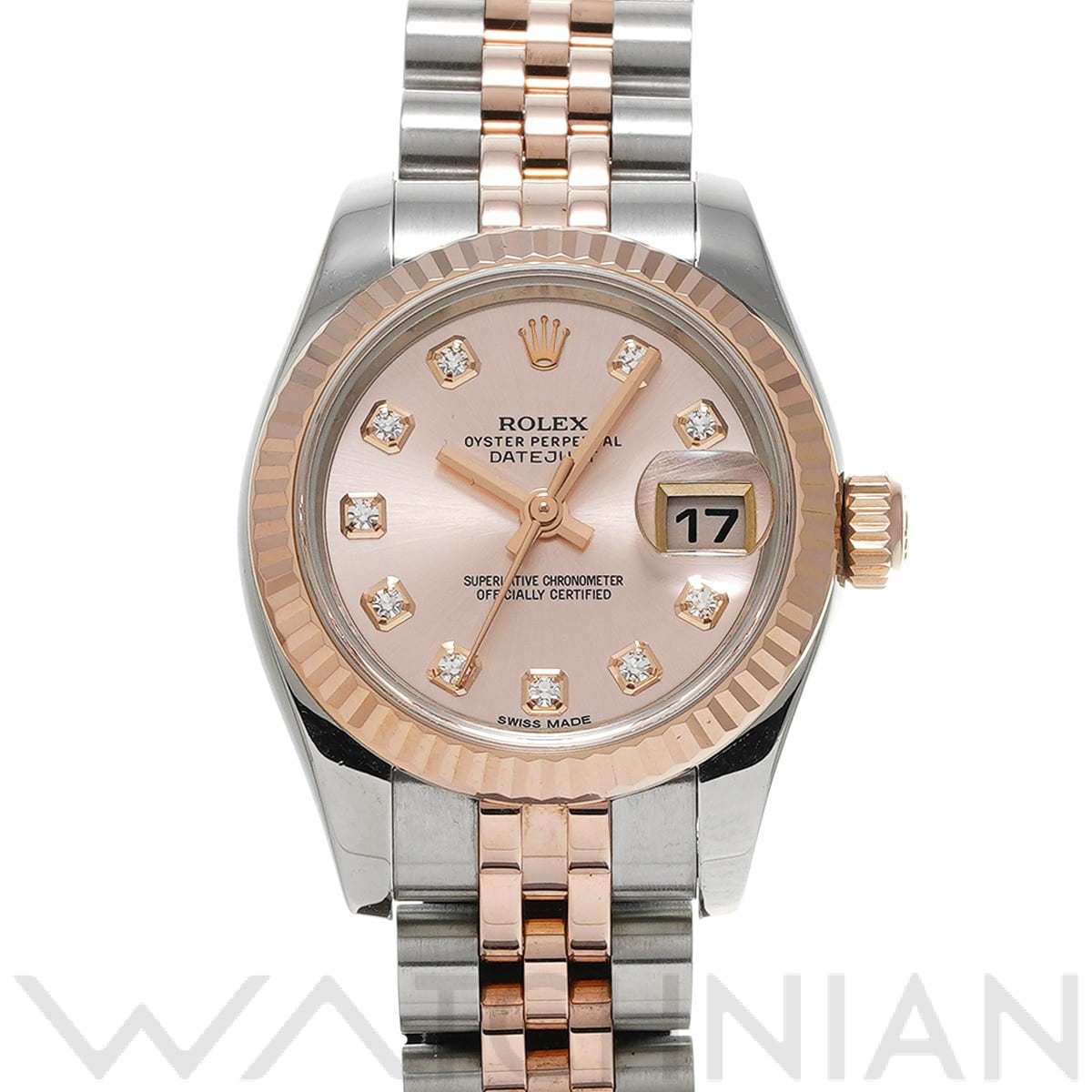 ロレックス レディ デイトジャスト 26 179171G ピンク/ダイヤモンド レディース 時計 【中古】【wristwatch】