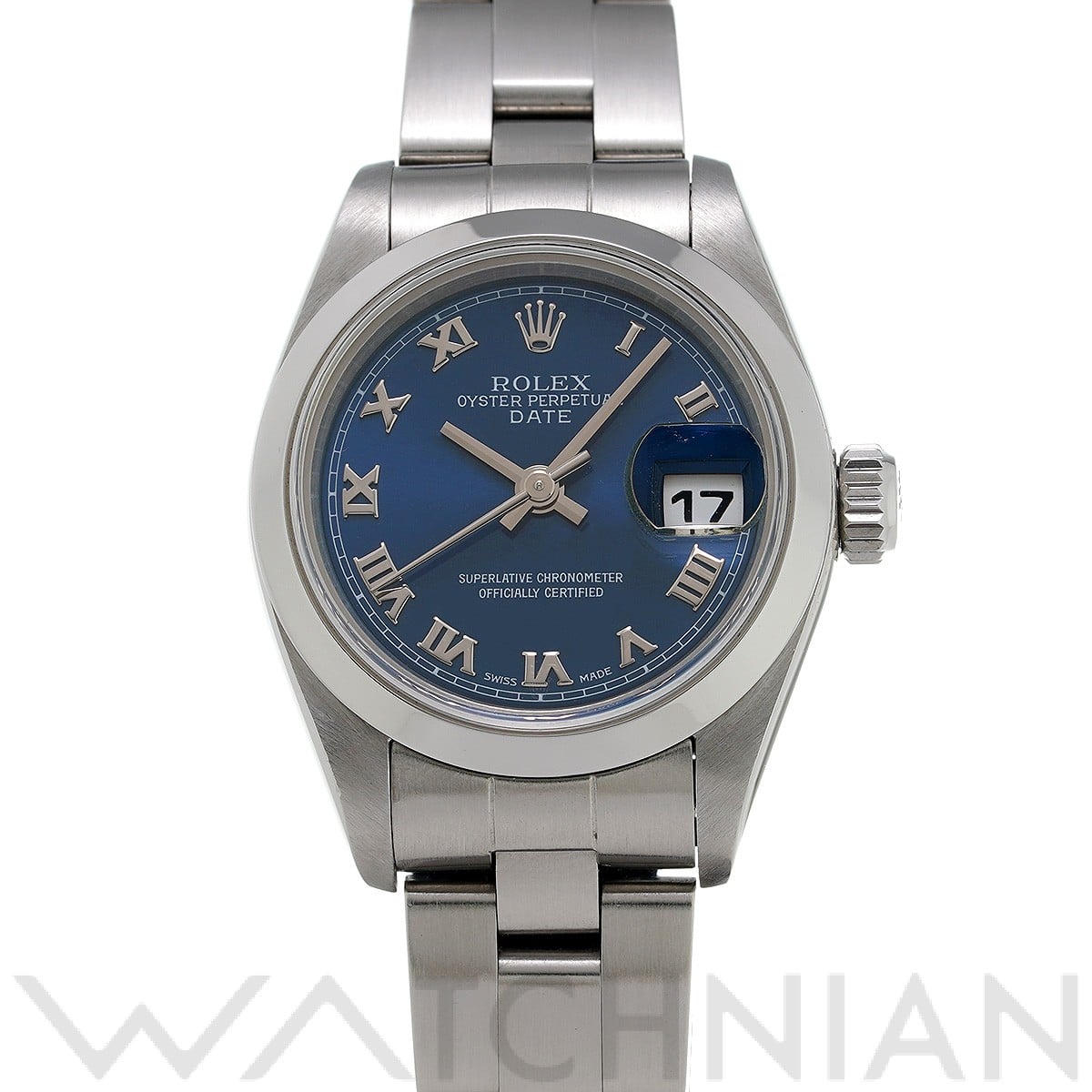 ロレックス オイスターパーペチュアル デイト 79160 ブルー レディース 時計 【中古】【wristwatch】